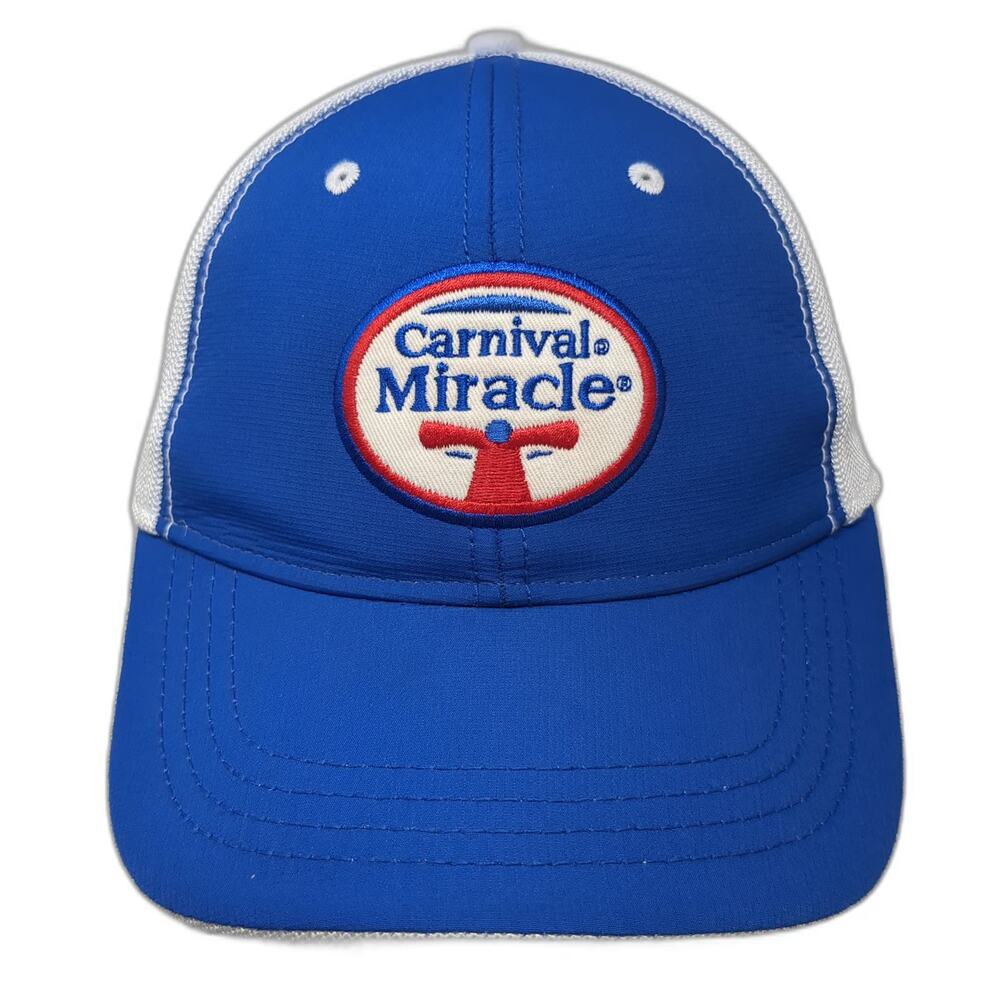 Ahead Baseball Cap Blue One Size Carnival Miracle Logo Mesh Back Adjustable Hat